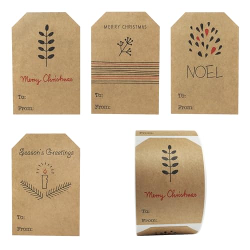 Christmas Gift Tags 2 x 3 25 Adhesive Labels I55021