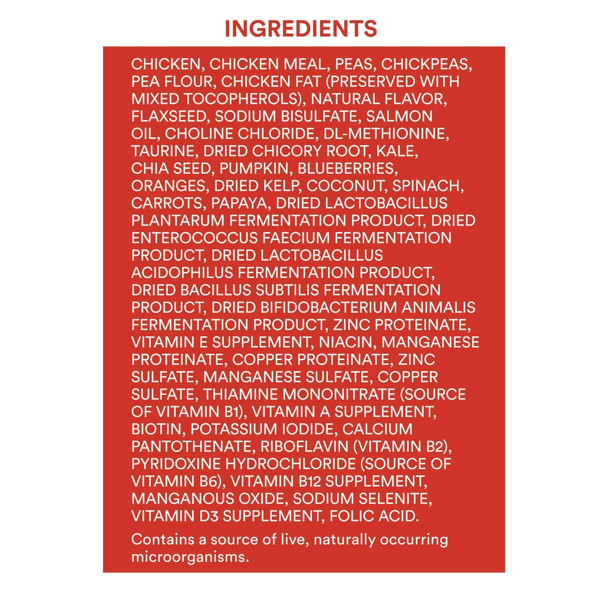Grain Free Chicken Formula Dry Cat Food O99657
