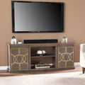 Brown and Gold Media Console with Storage M4847