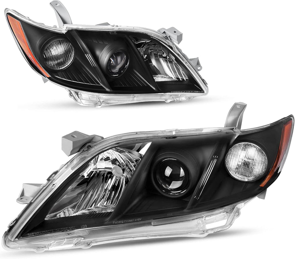 Chrome Housing Amber Reflector Clear Lens Headlight Assembly Z2720