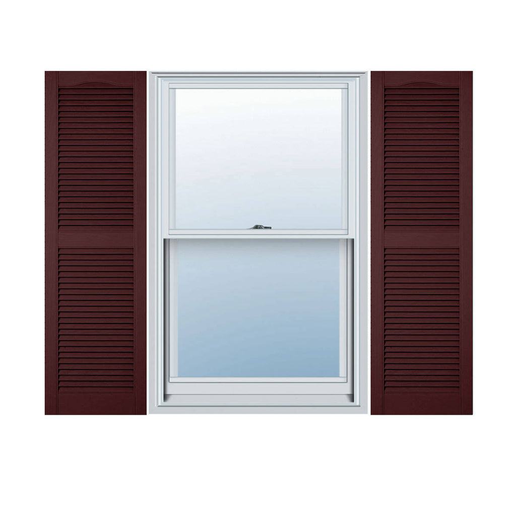 12 inch x 49 inch Vinyl Open Louver Shutters E86769