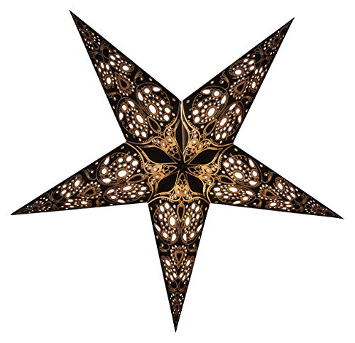 24 Inch White 3D 5-Point Paper Star Lantern L378575