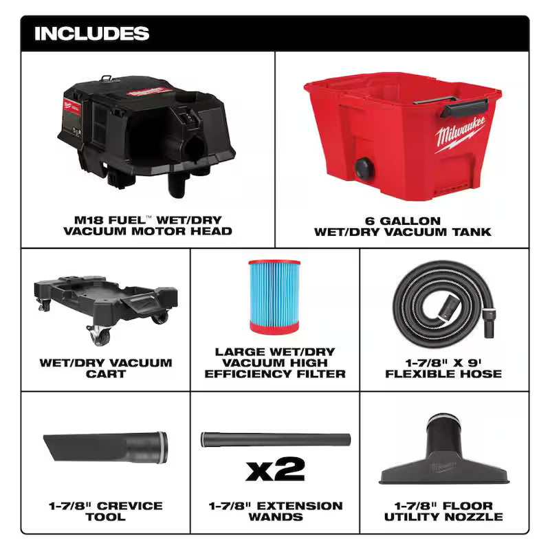 6 Gal. Cordless Wet/Dry Shop Vacuum with Battery and Charger Kit U9584