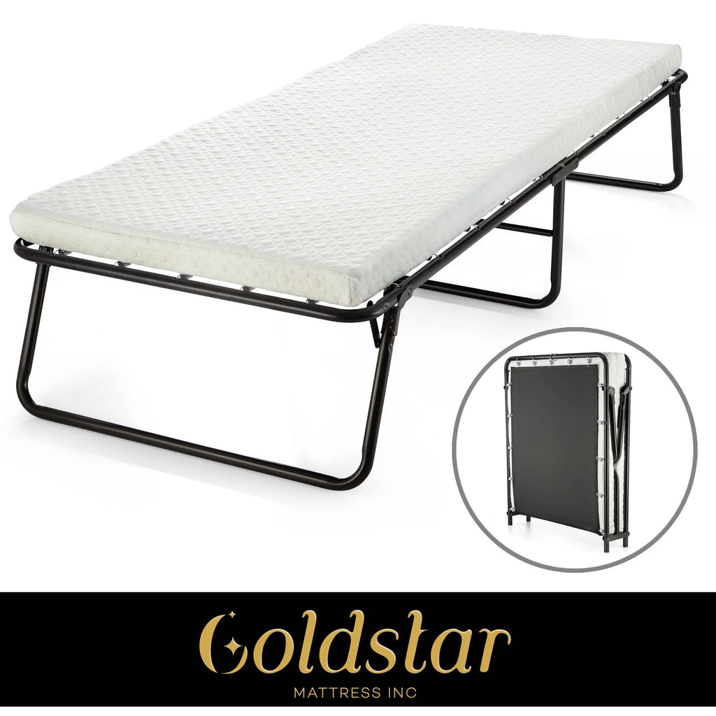 Black Twin Steel Folding Bed Z845991