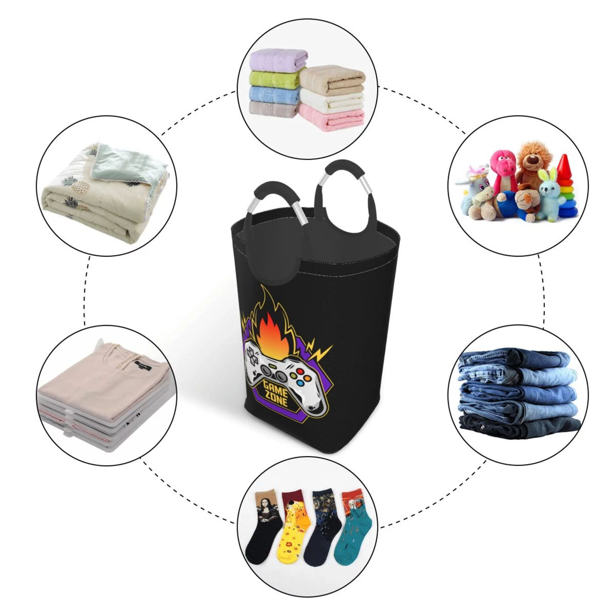 50L Rectangular Waterproof Foldable Laundry Hamper G505