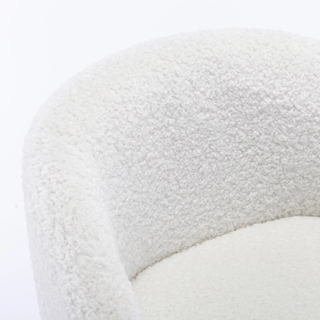 25.6" Sherpa Barrel Swivel Bar Stools Set of 2 S8925