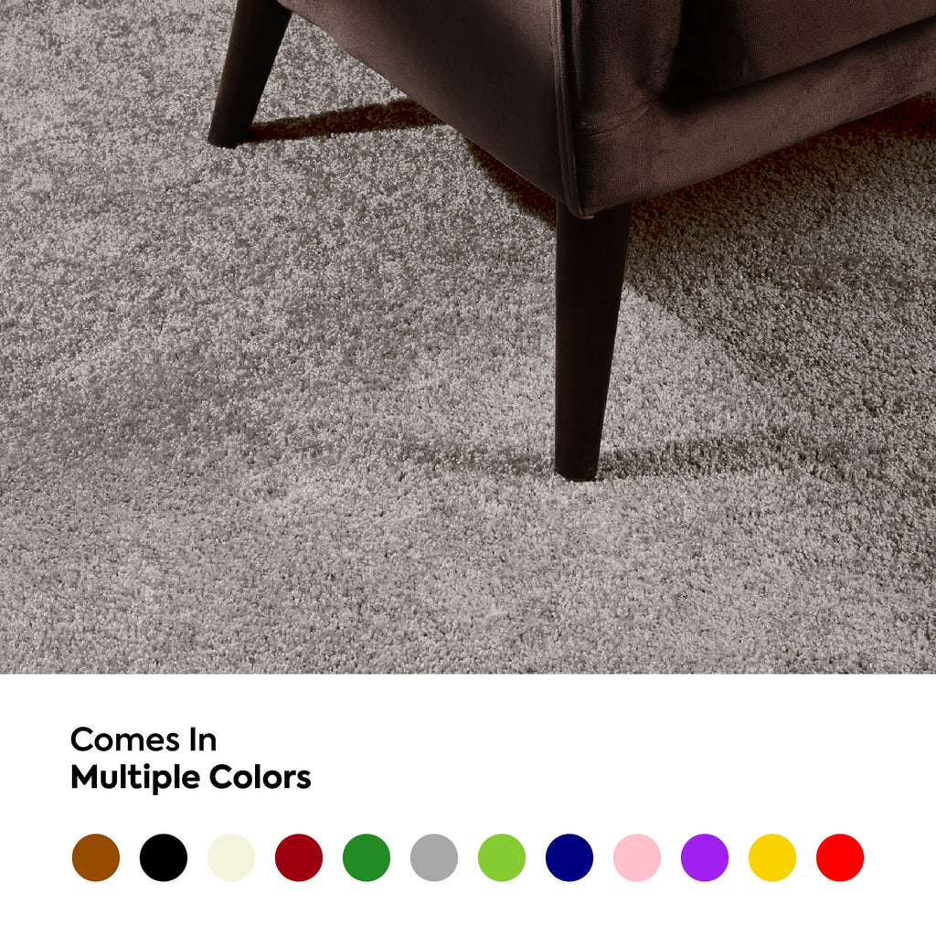 Beige 6' x 7' Plush Area Rug M349