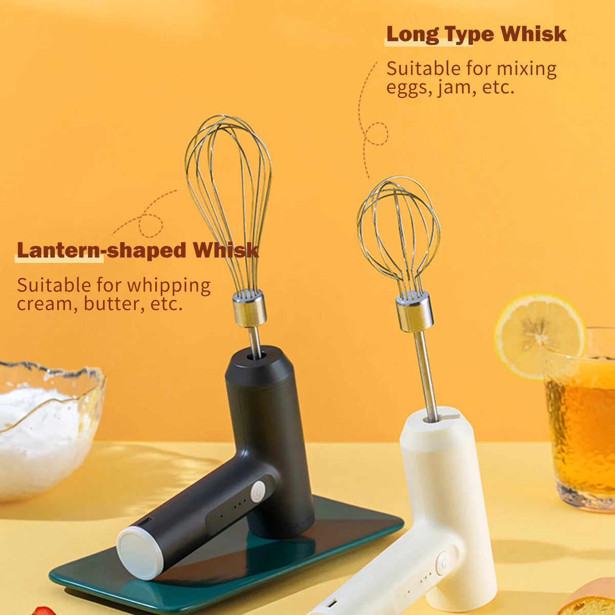 Wireless Handheld Electric Egg Beater with Egg Separator L68582