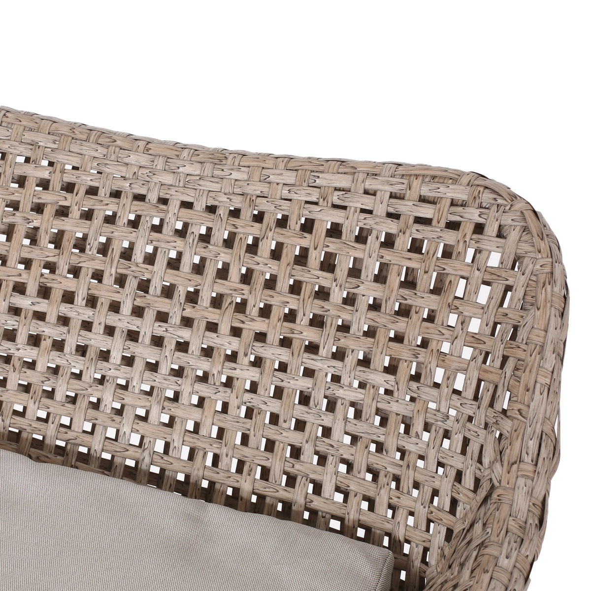 Wicker and Metal Outdoor Barstools with Cushion, Set of 4 I695929