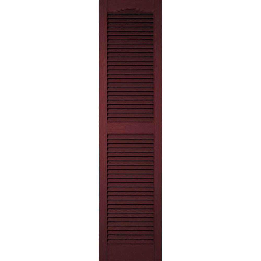 12 inch x 49 inch Vinyl Open Louver Shutters E86769