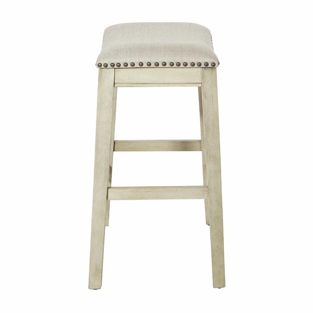 Beige Fabric Saddle Stool 2-Pack G125433