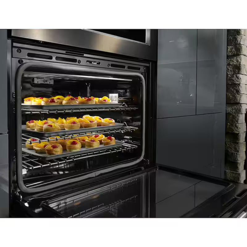 27 in. Double Electric Wall Oven Self-Cleaning Convection Black Stainless C91062