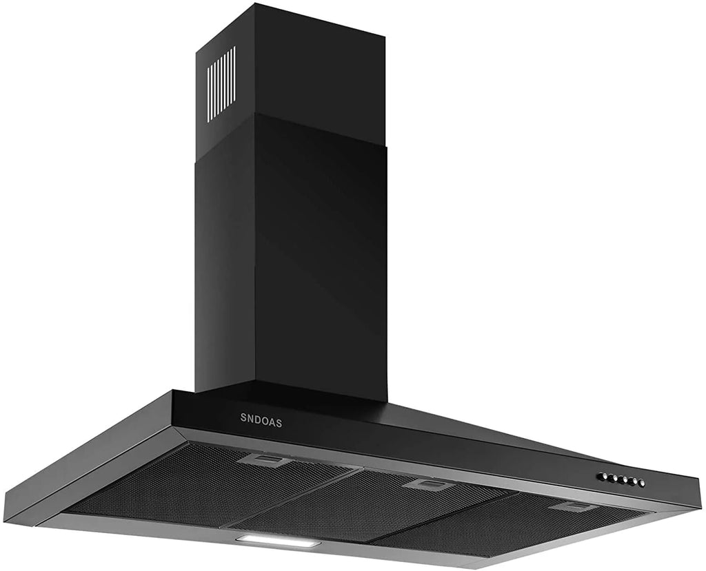 36 inch Black Stainless Steel Wall Mount Range Hood X354