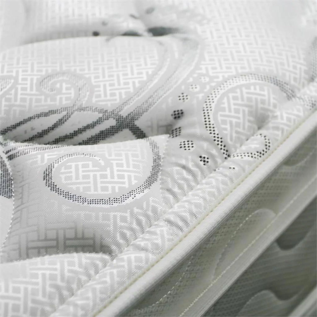 White 9-Inch Twin Euro Top Fabric Mattress I8693