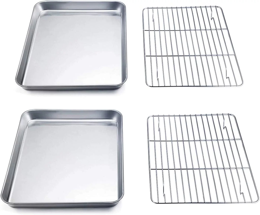 Stainless Steel Baking Sheet with Rack Set 9 x 7 Inch L95582