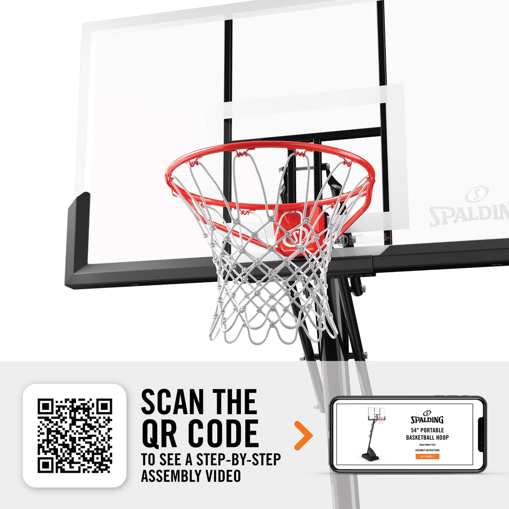 54 In. Shatter-proof Polycarbonate Portable Basketball Hoop J7304