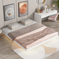 King Size Floating Platform Bed with LED Lights A33057