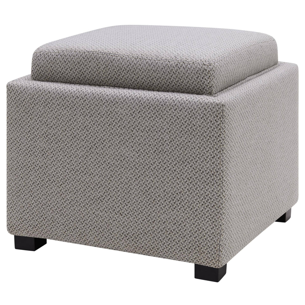 Square Fabric Storage Ottoman with Tray Z82061