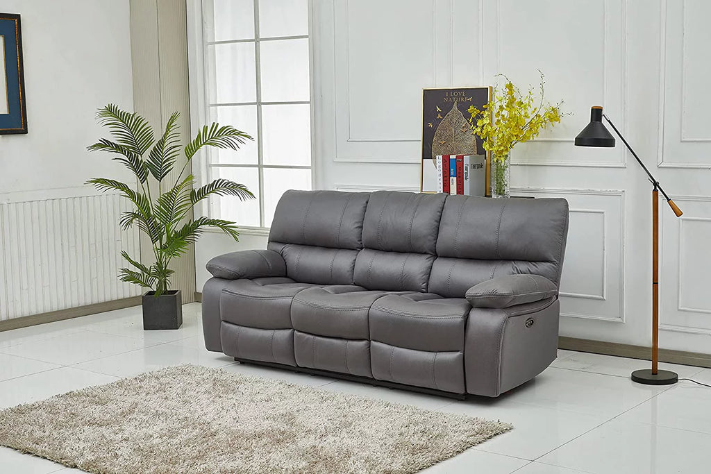 Microfiber Reclining Sofa and Loveseat R714049