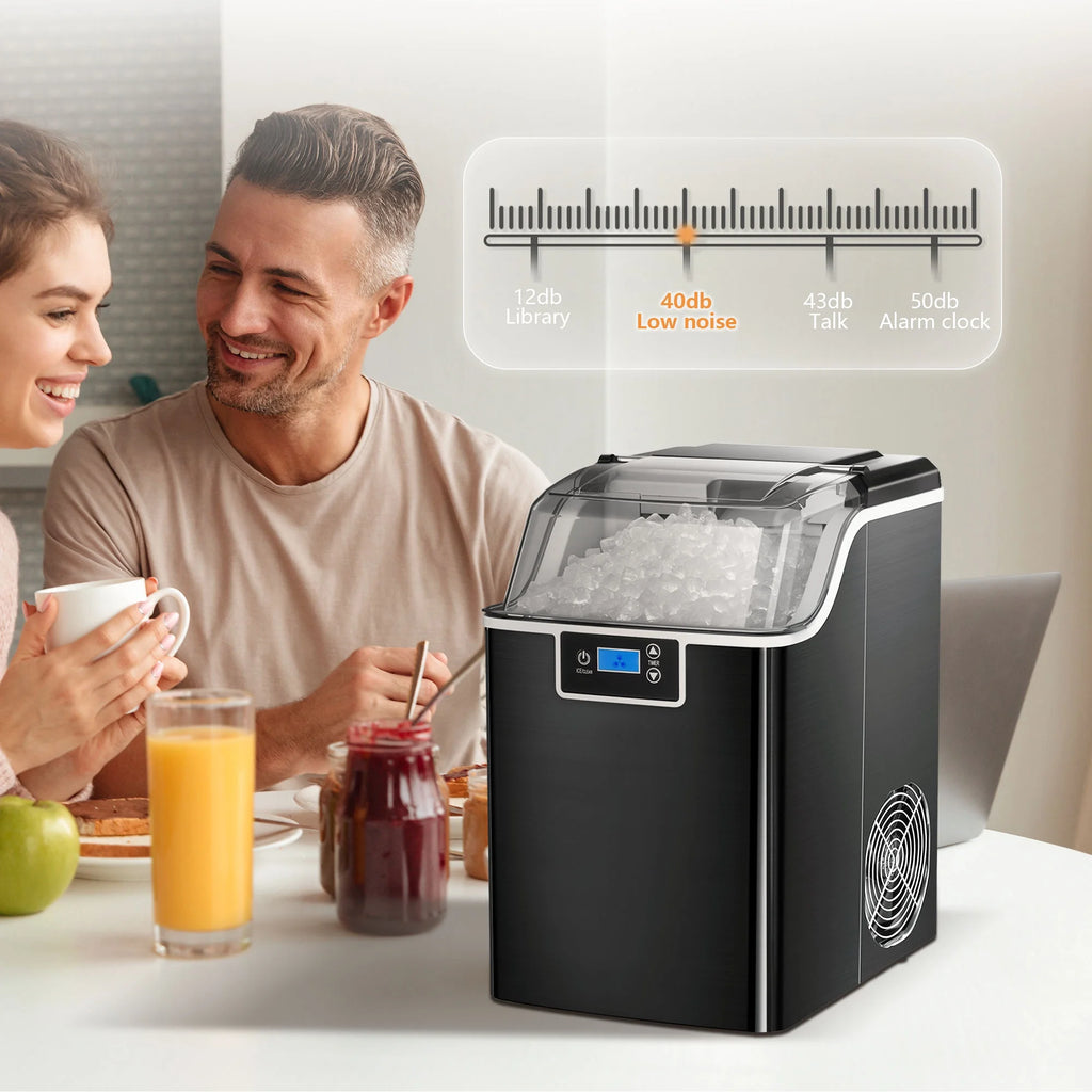 Black Portable Countertop Ice Maker with Basket & Scoop Y22583