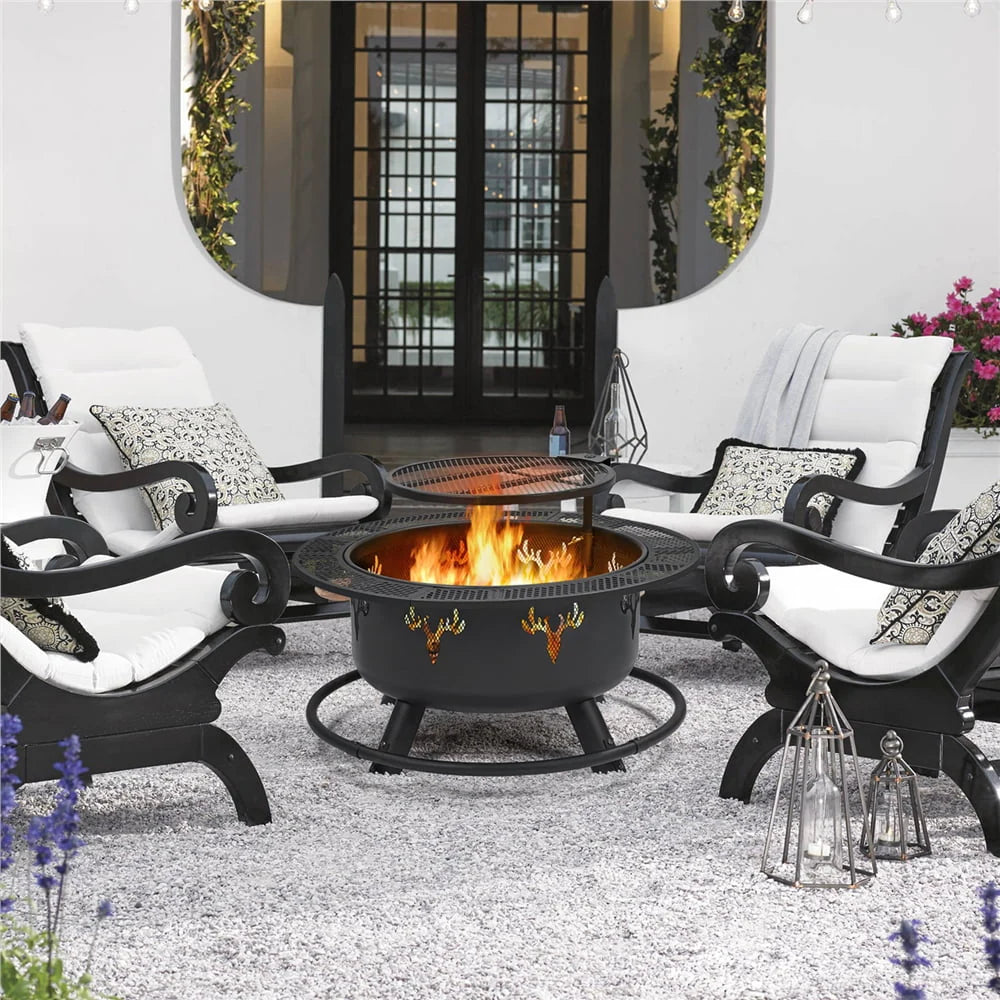 32” Round Wood Burning Fire Pit X5477