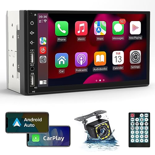 Double Din Car Stereo with 7inch Touchscreen, Bluetooth, Camera, FM Radio H88233