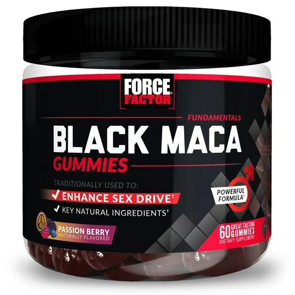 Black Maca Gummies Passion Berry Flavor 60 Gummies S8911