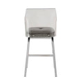 Grey Velvet Swivel Bar Stool R29882