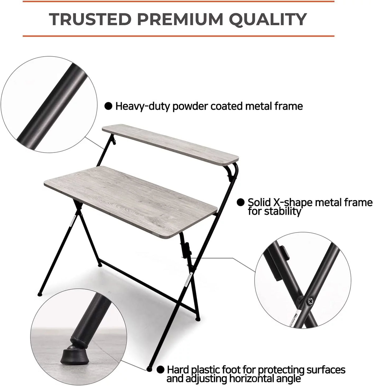 Folding Desk with Metal Frame K586