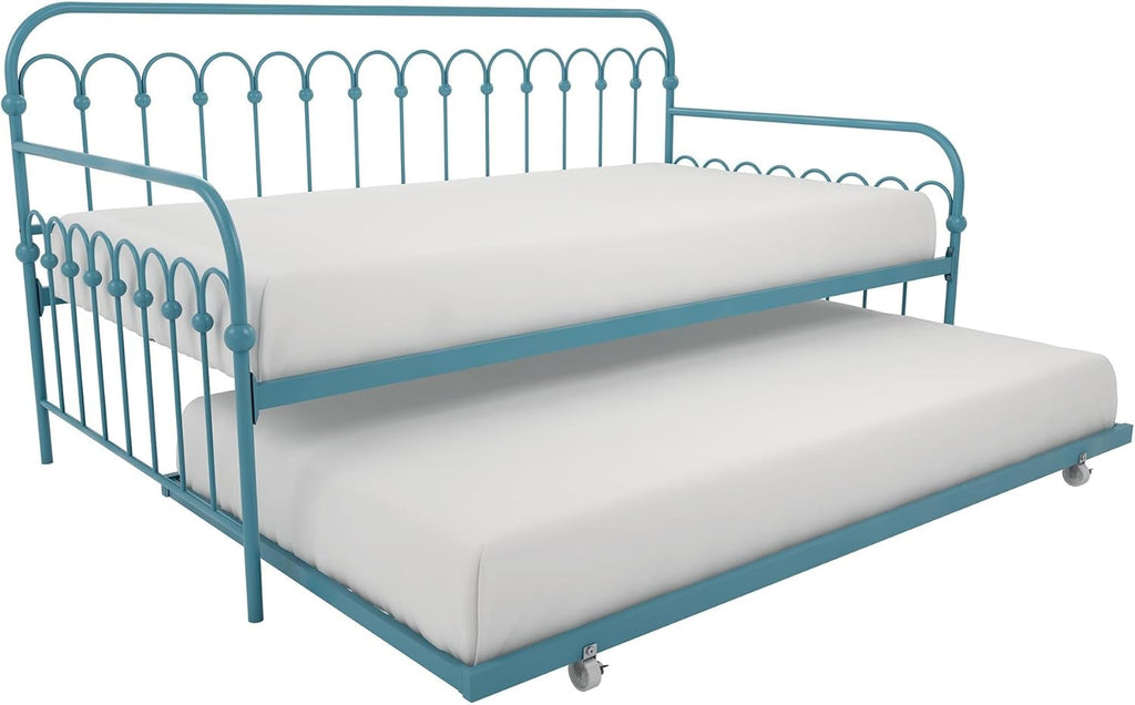 White Twin Metal Daybed and Trundle U640
