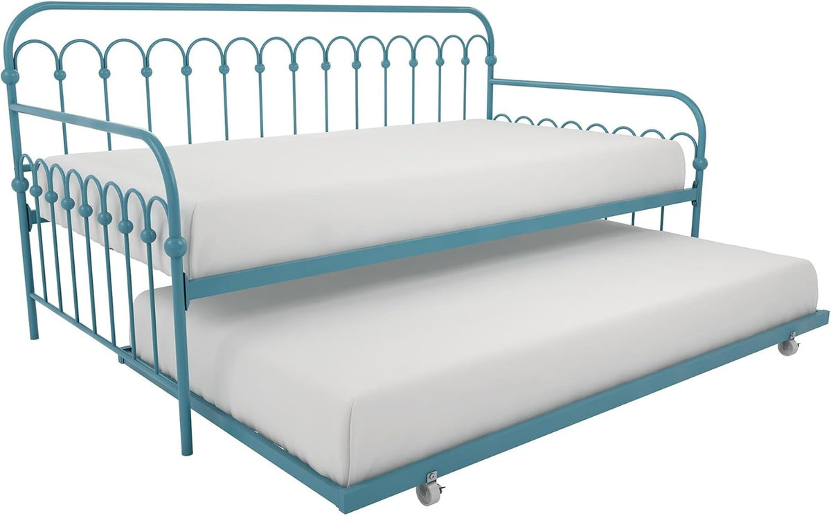 White Twin Metal Daybed and Trundle U640