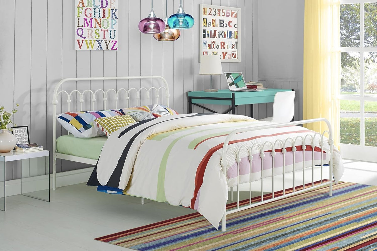 White Twin Metal Daybed and Trundle U640