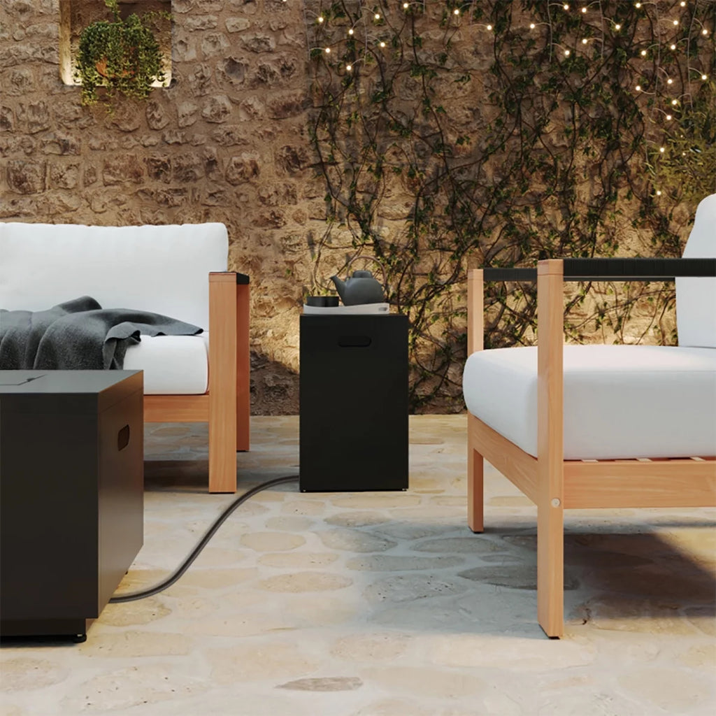 Black 42 Rectangle Gas Fire Pit U946