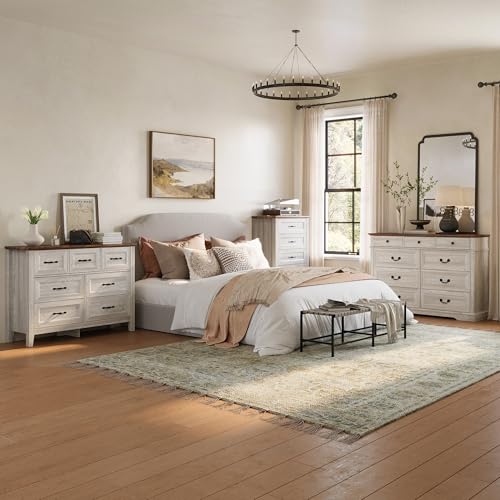 Black 5 Drawer Dresser with Metal Handles J227082