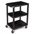 Black 3 Shelf Utility Cart J604587