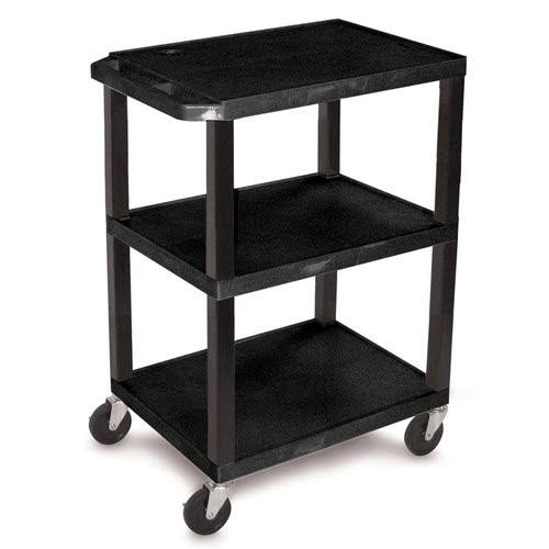 Black 3 Shelf Utility Cart J604587