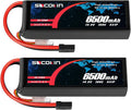 4S Lipo Battery 14.8V 6500mAh 100C Soft Case 2 Pack I160