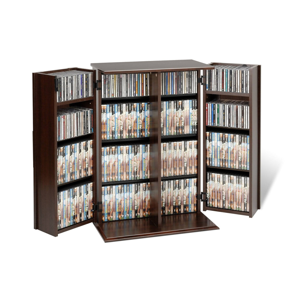 Locking Media Storage Cabinet with Shaker Doors, Espresso M49077