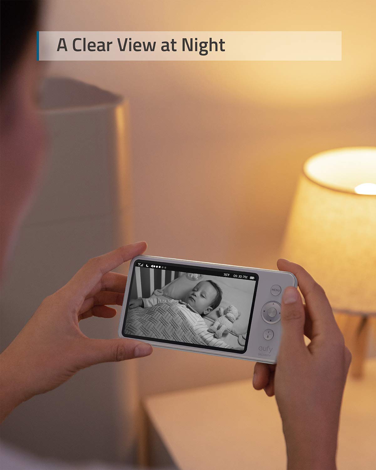 Video Baby Monitor with Camera and Audio, 720p HD, Night Vision, 5 Display C801
