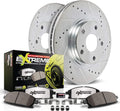 Front Z26 Carbon Fiber Brake Pads with Drilled & Slotted Brake Rotors Kit P1840