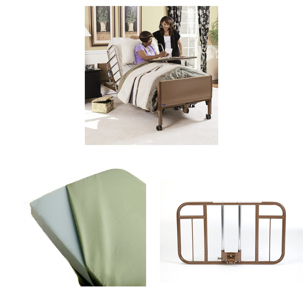 Full-Electric Hospital Bed with Innerspring Mattress and Bed Rails S21650
