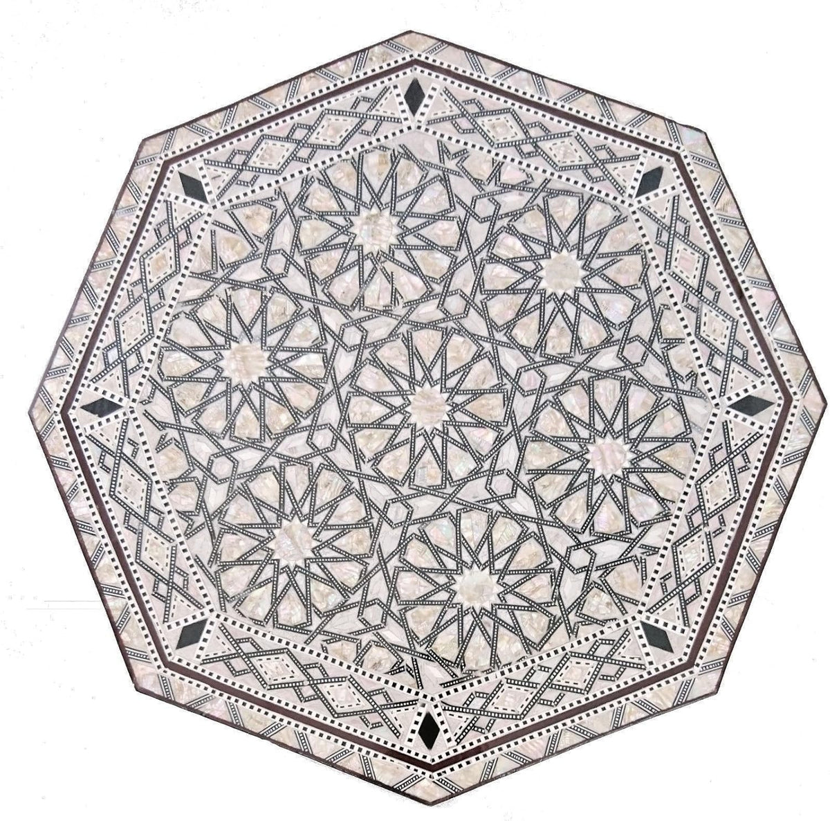 Brown Wood Octagonal End Table W72579