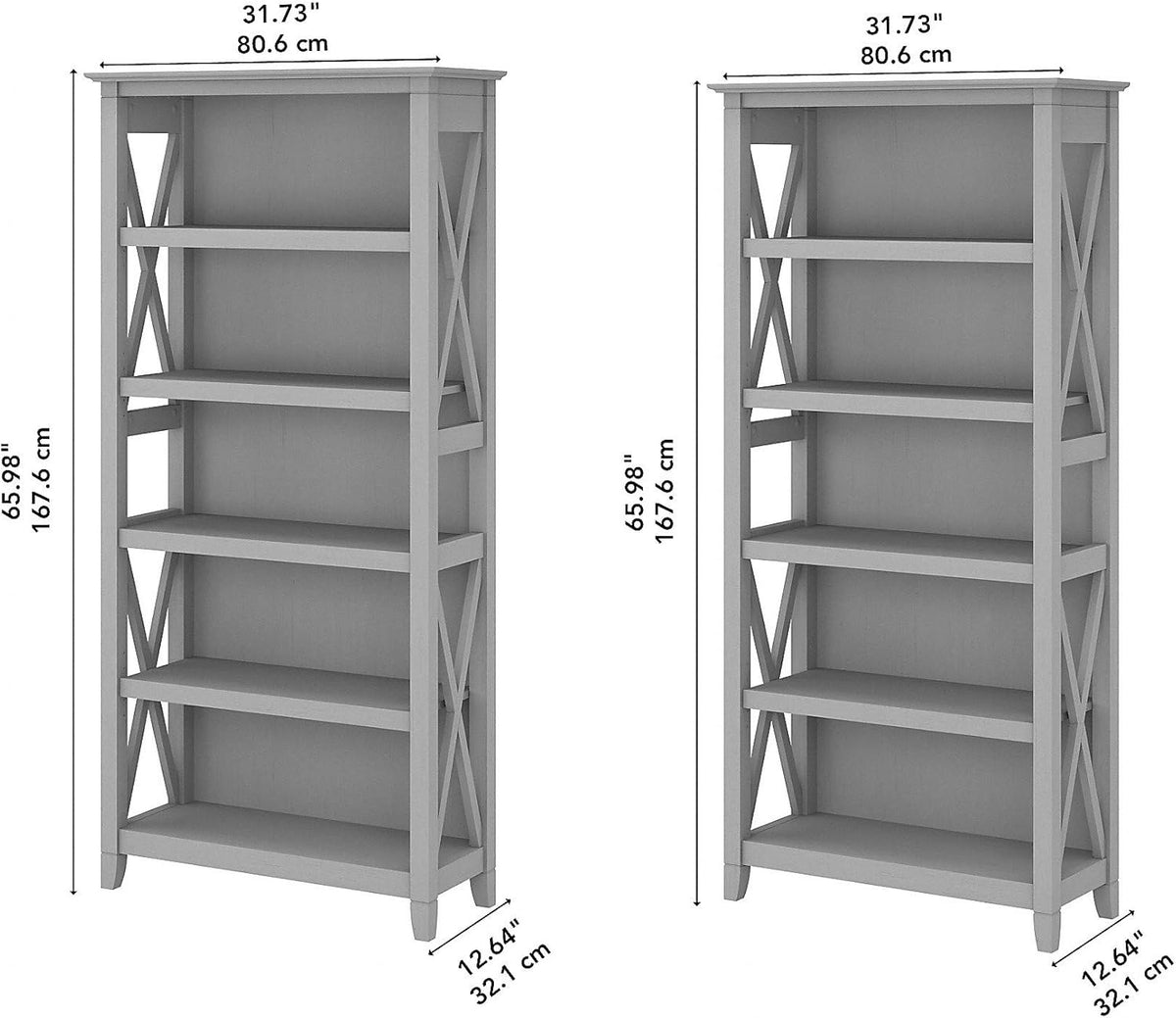 5 Shelf Bookcase Set J186