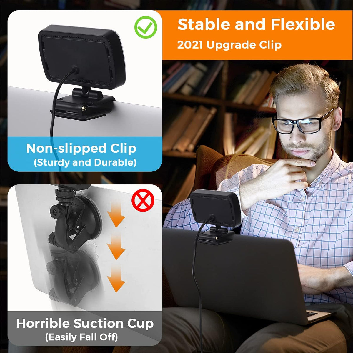 Video Conference Lighting with Sturdy Clip A4494