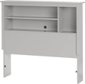 Twin Soft Gray Bookcase Headboard F732585
