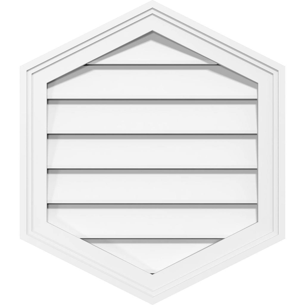 Vertical Peaked Surface Mount PVC Gable Vent X821