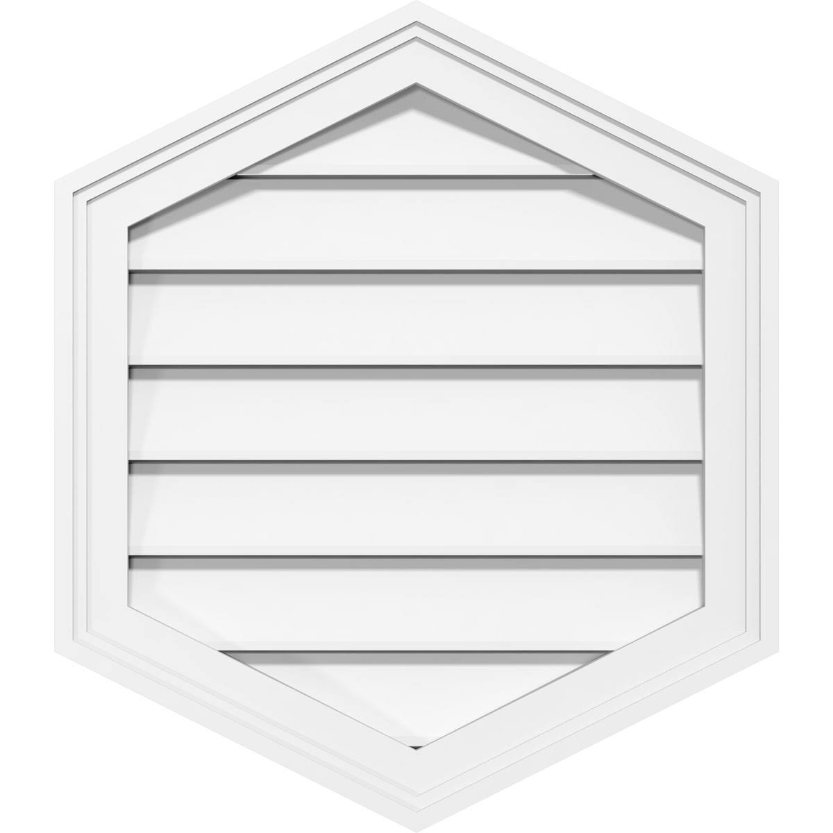 Vertical Peaked Surface Mount PVC Gable Vent X821