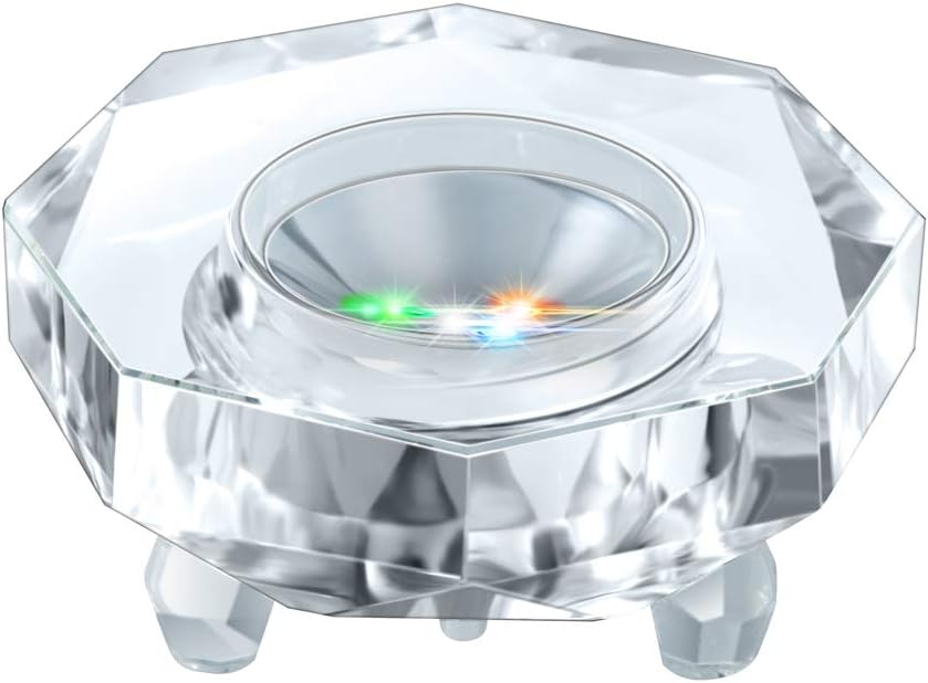 Crystal LED Light Base Multicolor Auto Flashing Pedestal W78526