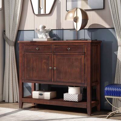 Espresso Console Table with 2 Drawers L5987