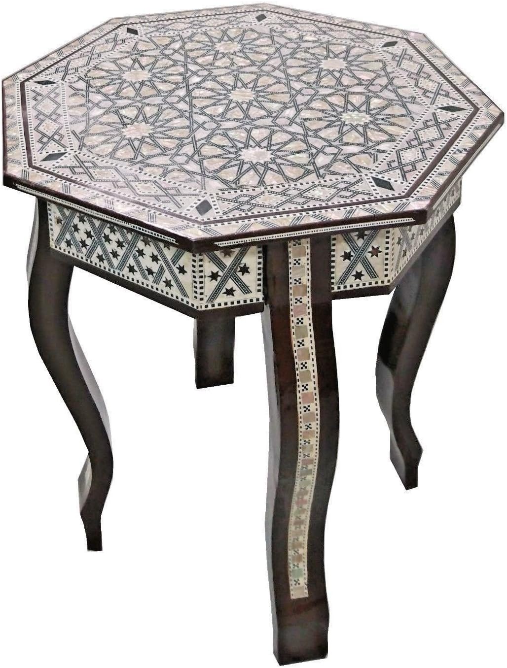 Brown Wood Octagonal End Table W72579